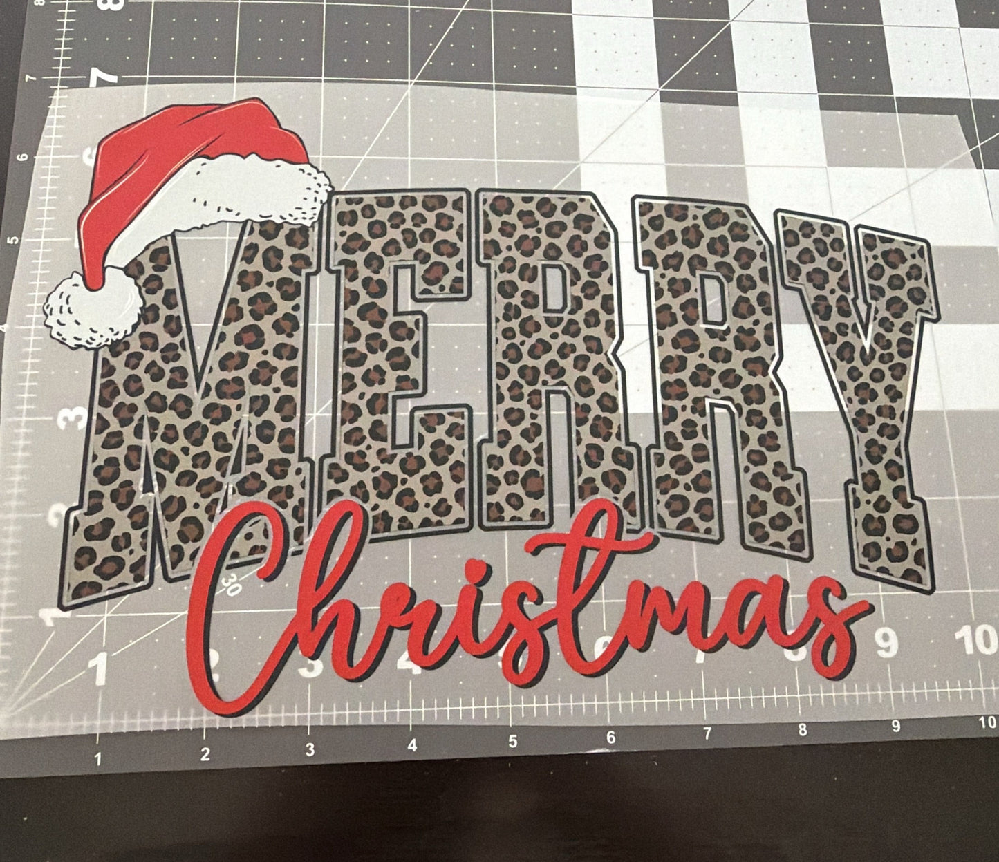 Merry Christmas (Leopard) | Adult Size | DTF Transfer | Ready To Ship