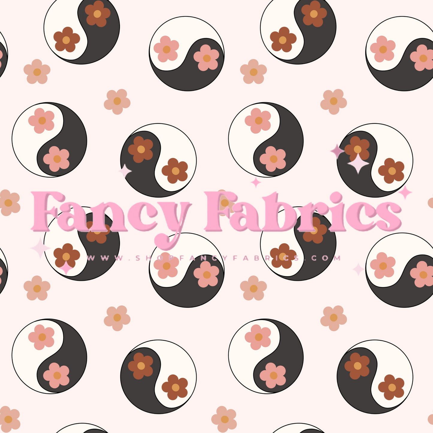 Yin Yang Floral | PREORDER | By The Yard