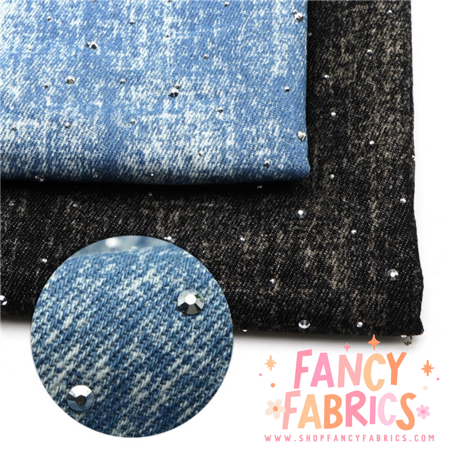 Rhinestone Denim (Light) | Ready To Ship