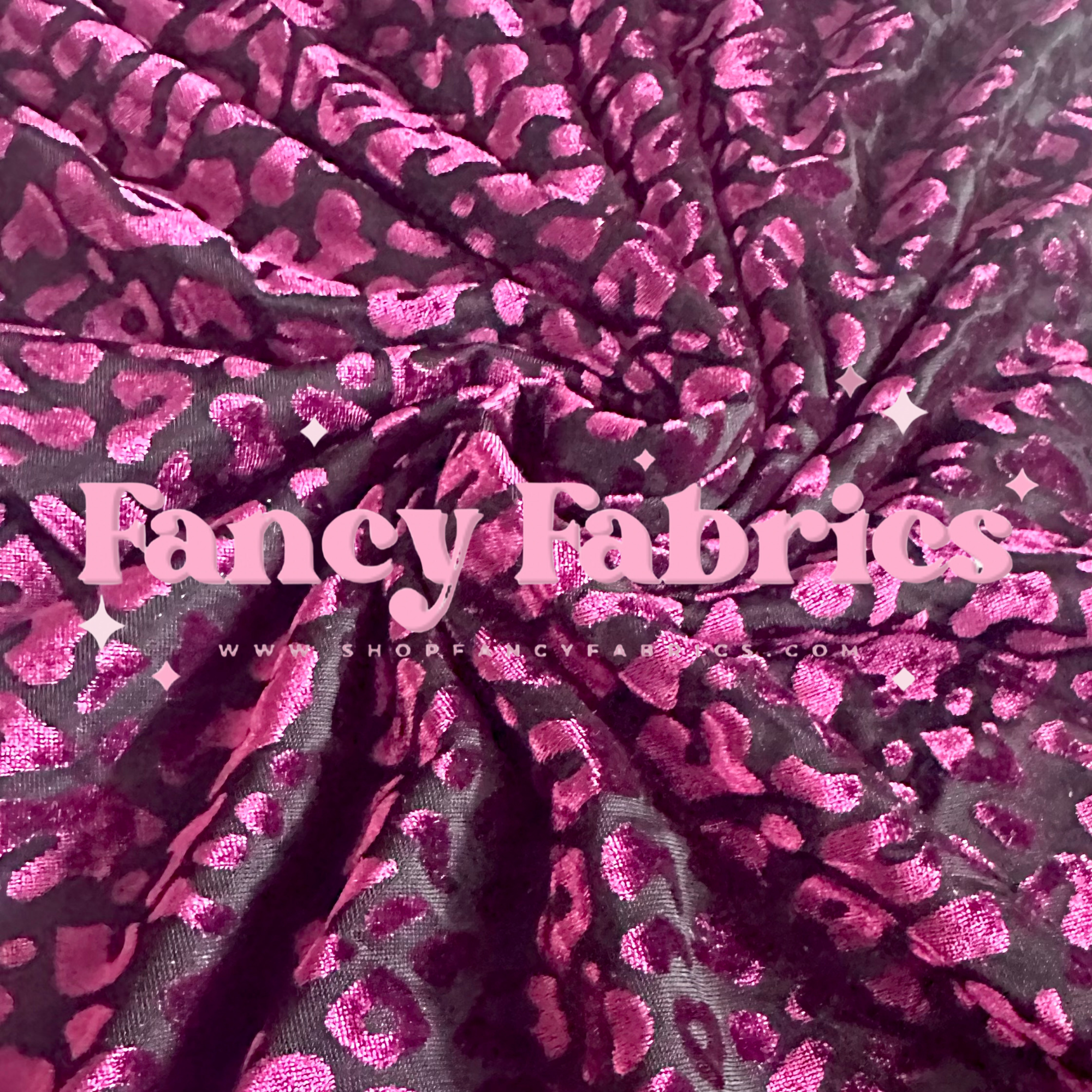 Plum | Flocked Leopard Mesh