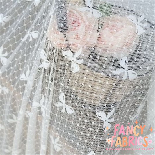 Classic Bows (White) | Stretch Lace | Ready To Ship