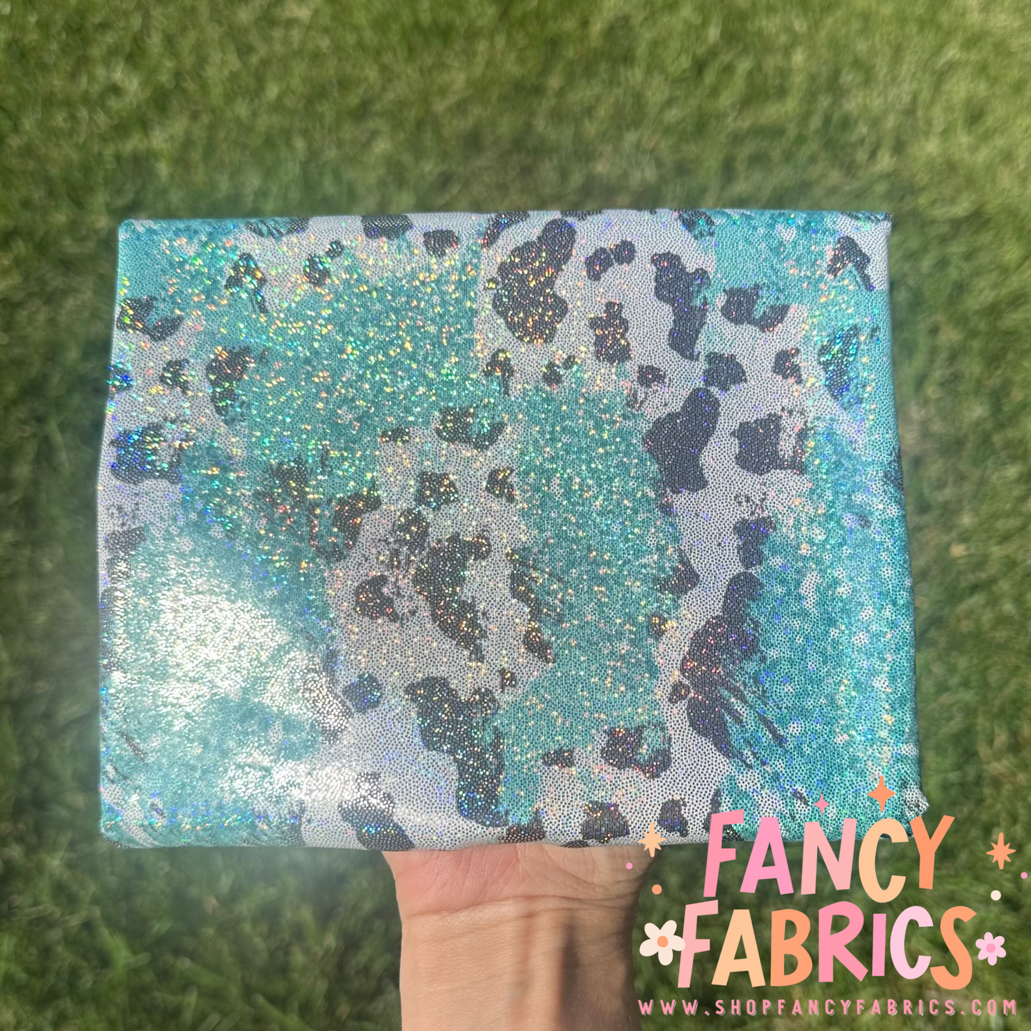 Western Vibes (Teal) | 6x6 Scaling | Printed Holographic | Ready To Ship