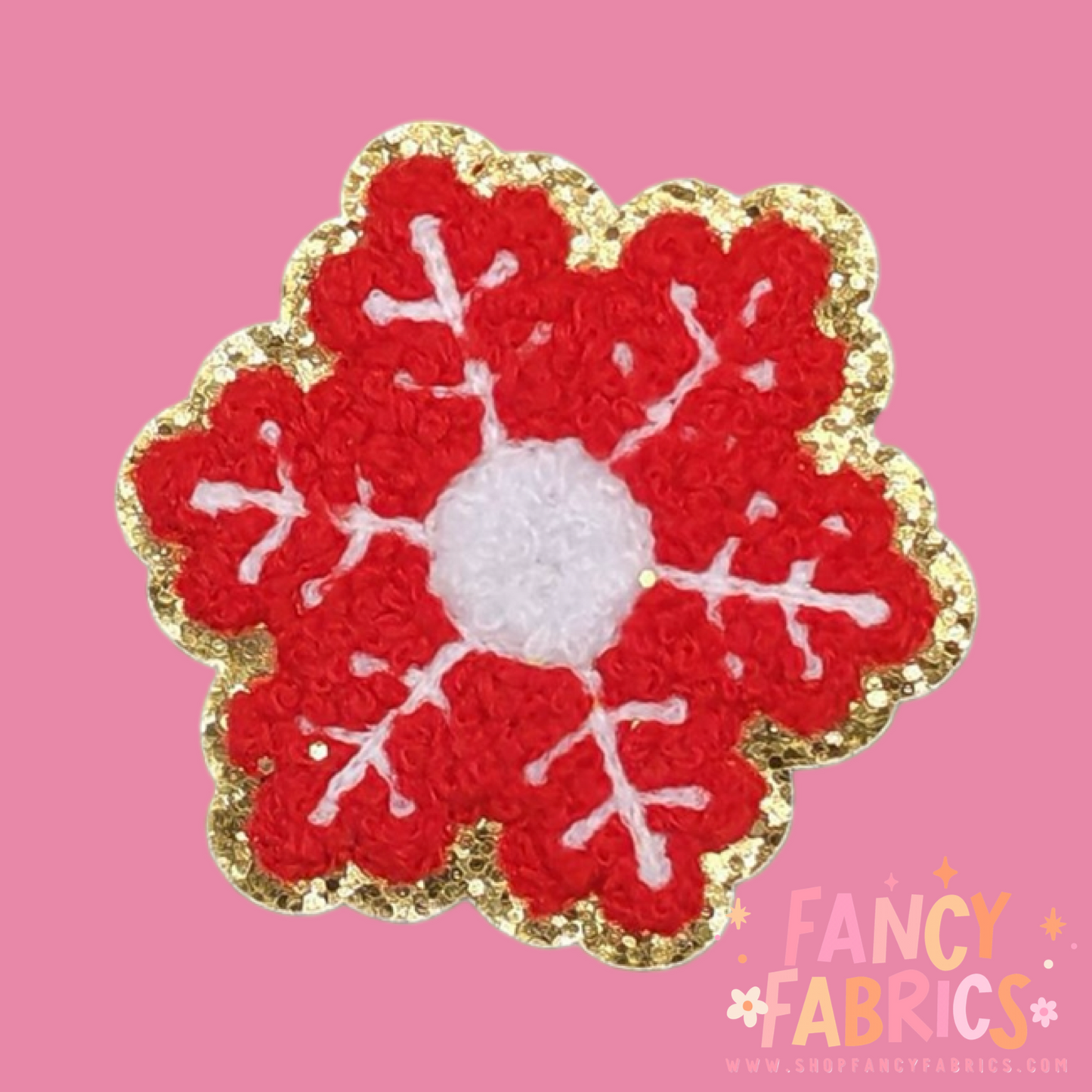 Red Snowflake | Iron On Patch