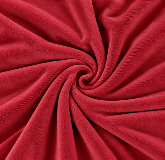 Deep Red | Ultra Plush Stretch Velvet | Ready To Ship