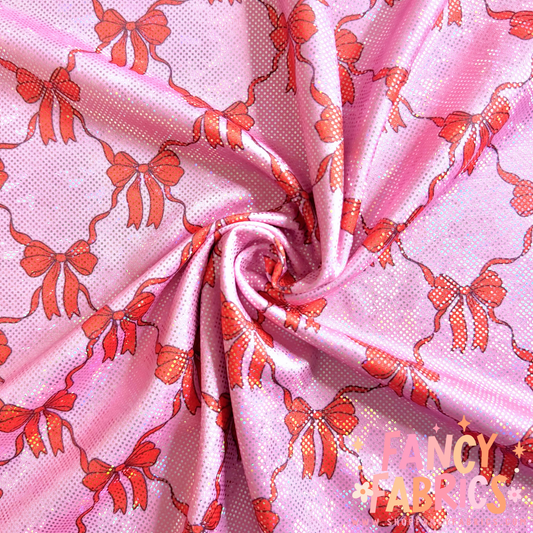 Coquette Bows | 6x6 Scaling | Printed Shattered Holographic | Ready To Ship