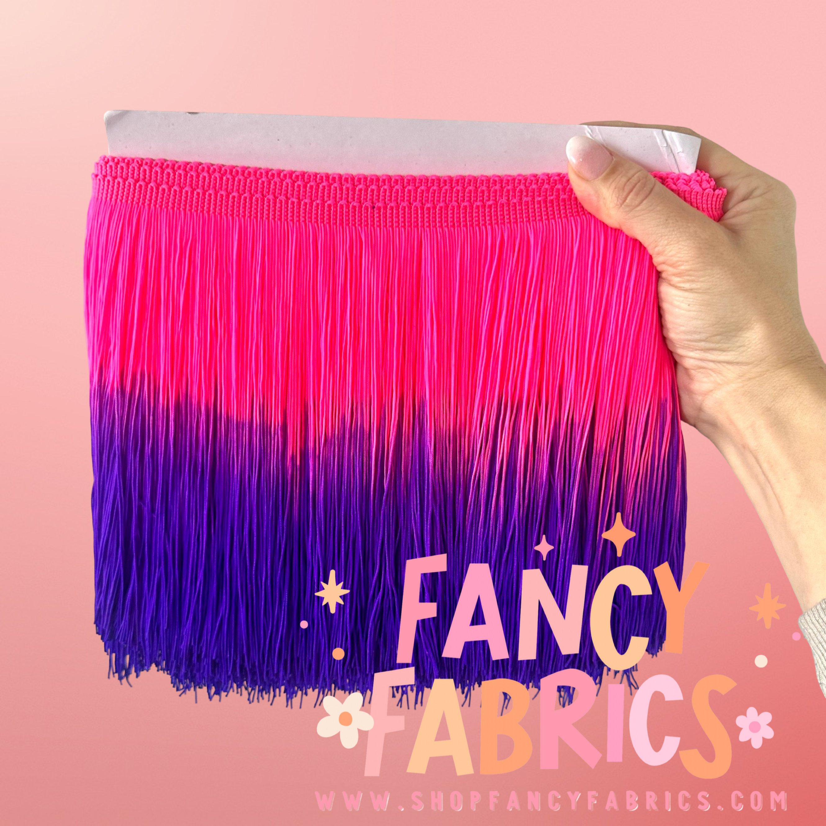 Light Pink + Hot Pink | Ombré Fringe | By The Yard