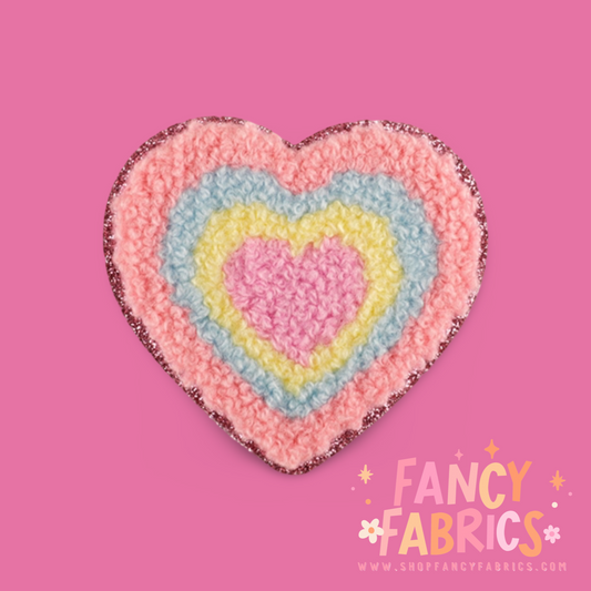 Pastel Triple Heart | Iron On Patch