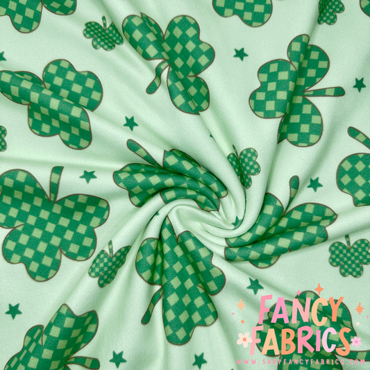 Checkered Clovers (Green) | 6x6 Scaling | DBP | Ready To Ship