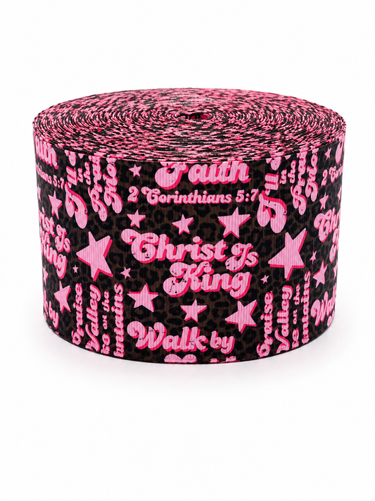 Christ Is King | 3" Single Sided | Printed Ribbon | Ready To Ship