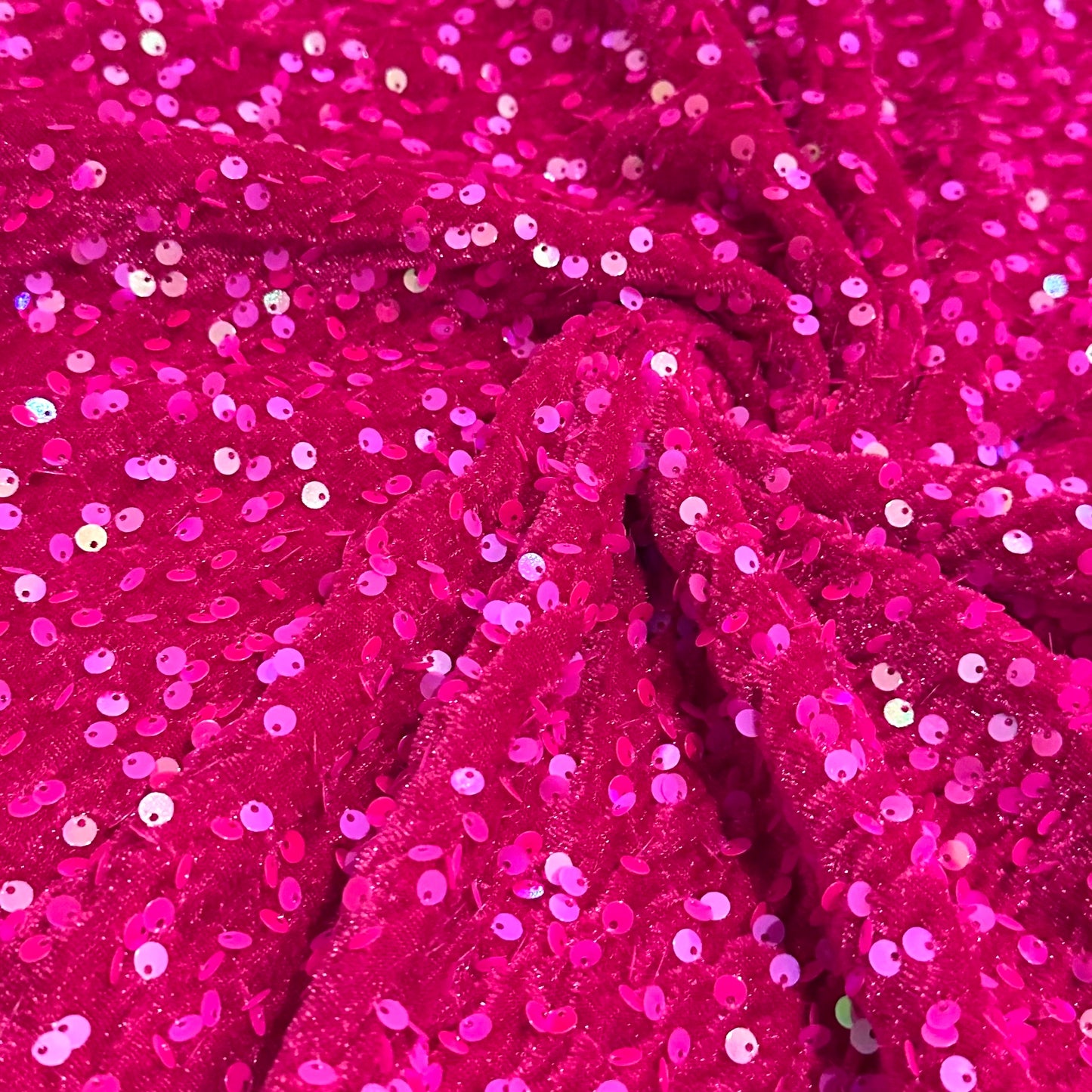 Magenta | Stretch Sequin Velvet | Ready to Ship