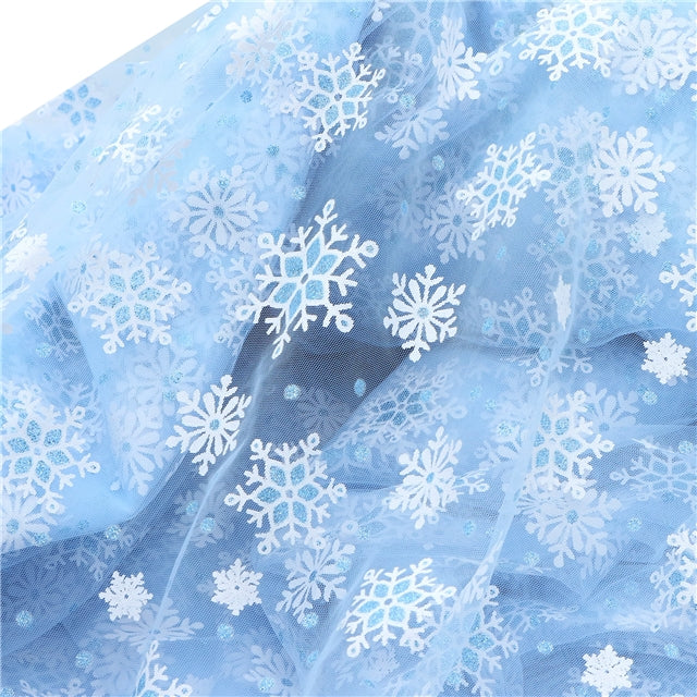 Glitter Snowflakes (Blue) | Mesh | Ready To Ship