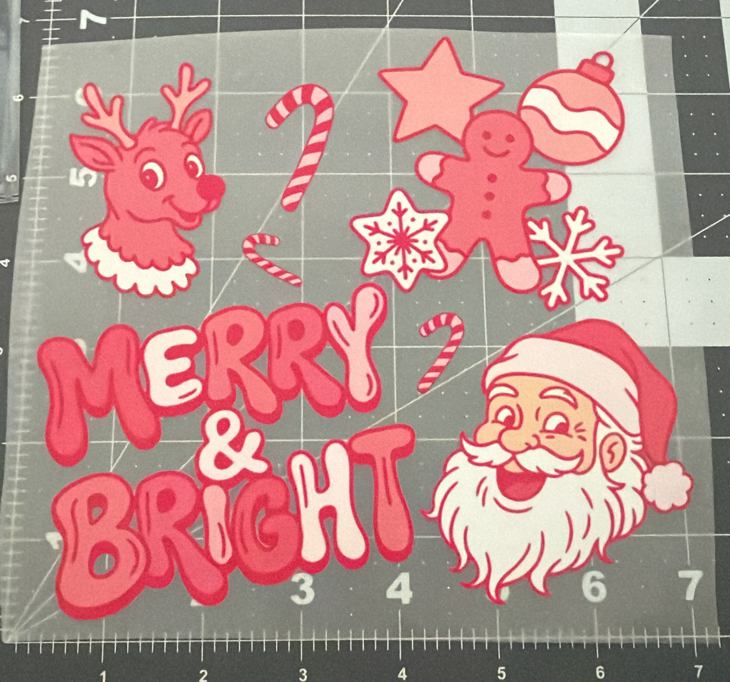 Merry & Bright (Santa) | Child Size | DTF Transfer