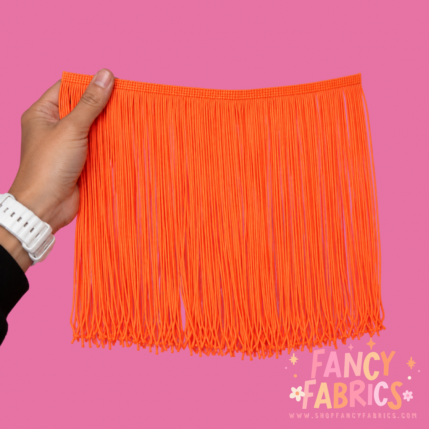 Neon Orange | Fringe | By The Yard