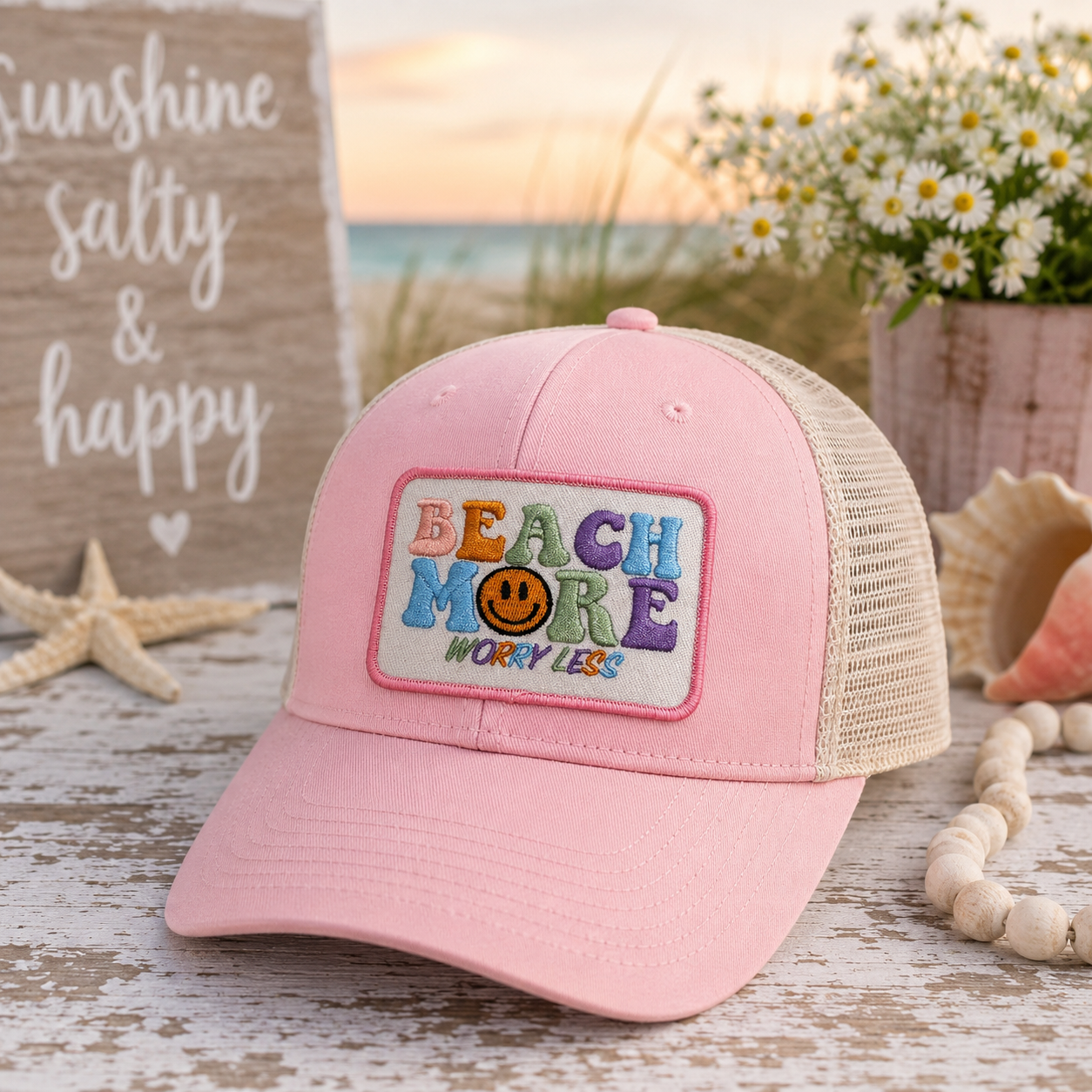 Beach More, Worry Less | Iron On Patch