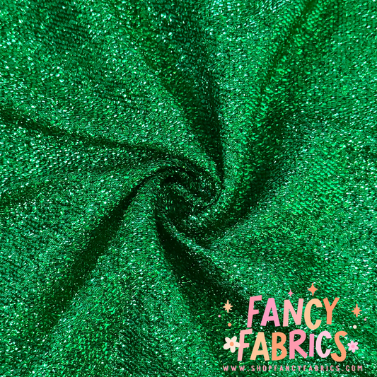 True Green | Tinsel Fabric | Ready To Ship