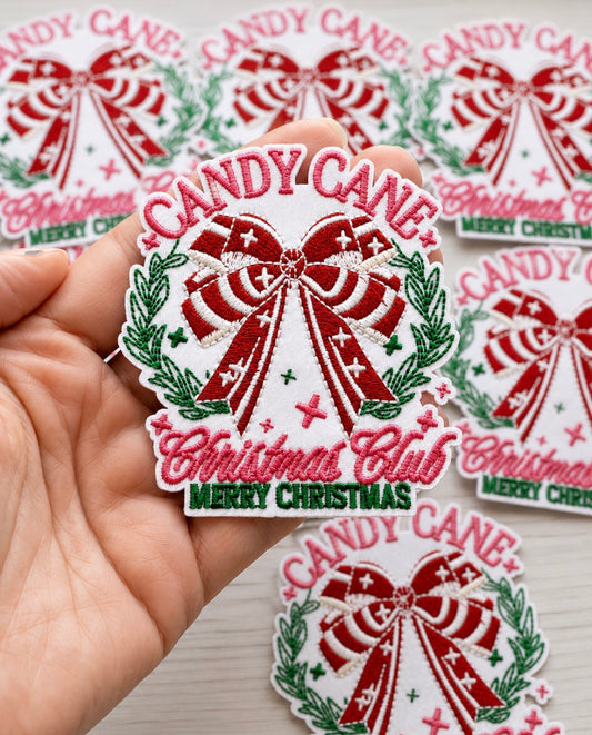 Candy Cane Christmas Club | Iron On Patch