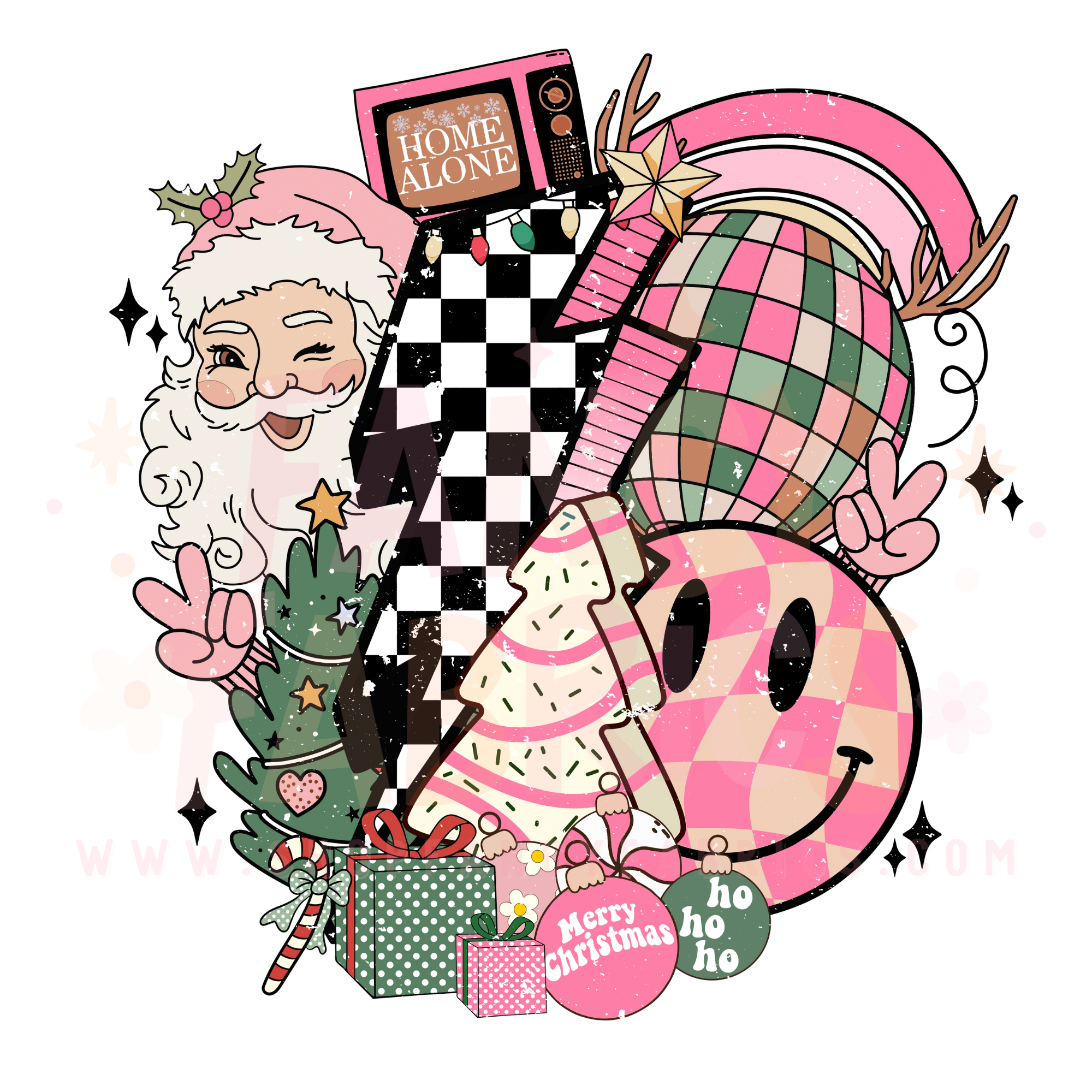 Santa Lightning | Toddler Size | DTF Transfer