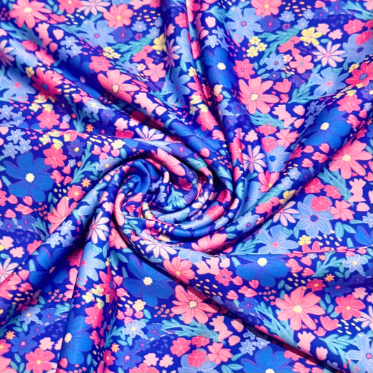 Blue Floral | Swim | 4x4 Scaling | Ready To Ship