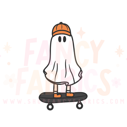Skateboarding Ghost | Child Size | DTF Transfer