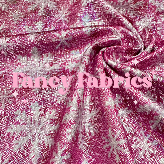 Pink Snowflakes | Printed Holographic | Ready To Ship
