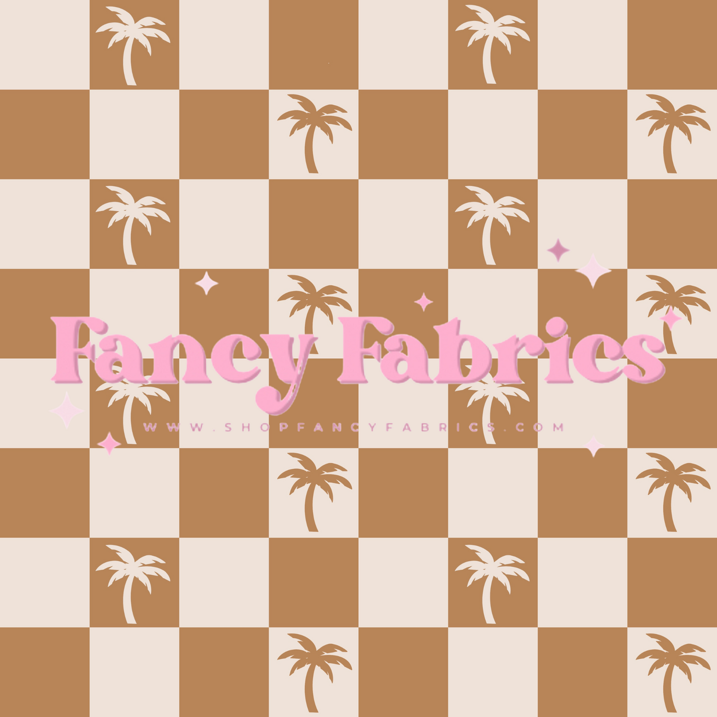 Checkered Palm Trees | PREORDER | By The Yard