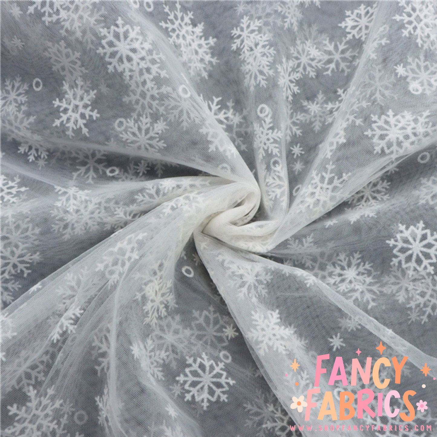 Flocked Snowflakes | Mesh | Ready To Ship