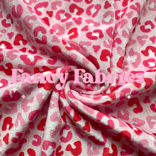 Pink Leopard | Stretch Velvet | Ready To Ship