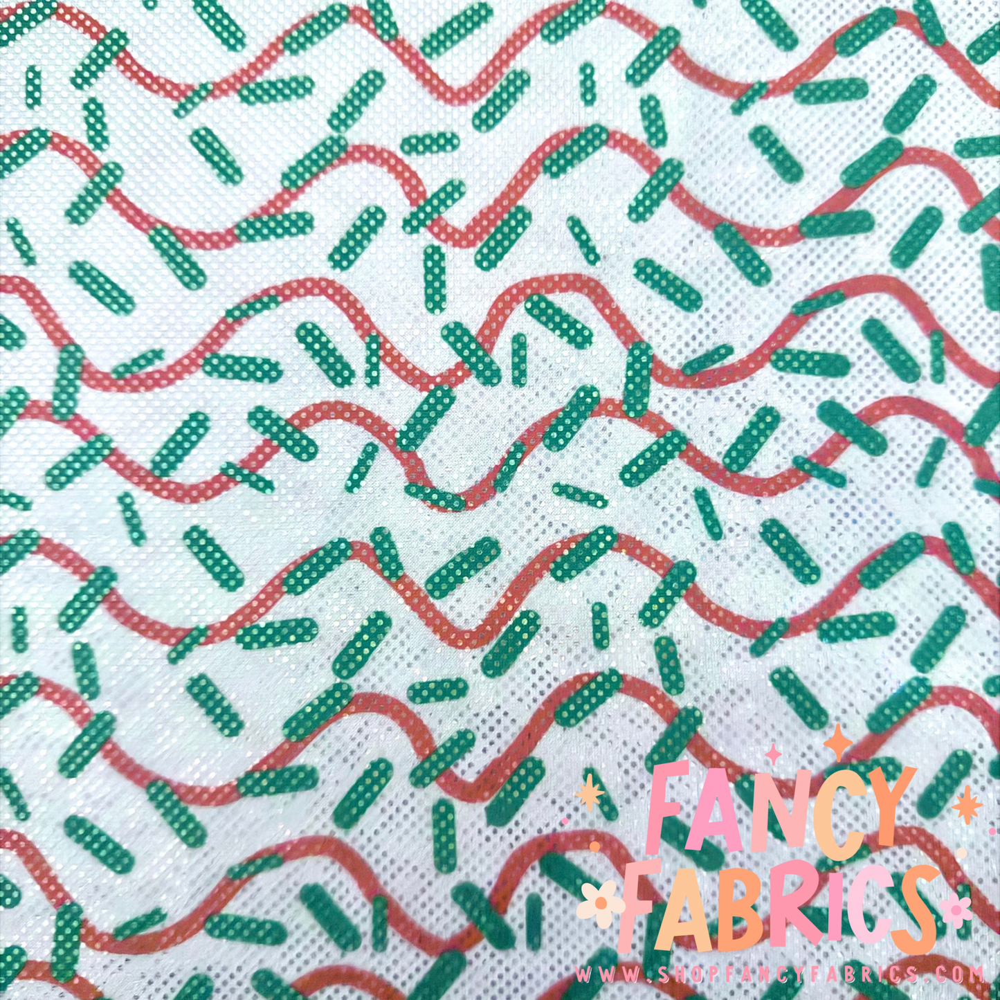 Christmas Cake Sprinkles | 4x4 Scaling | Printed Shattered Holographic | Ready To Ship