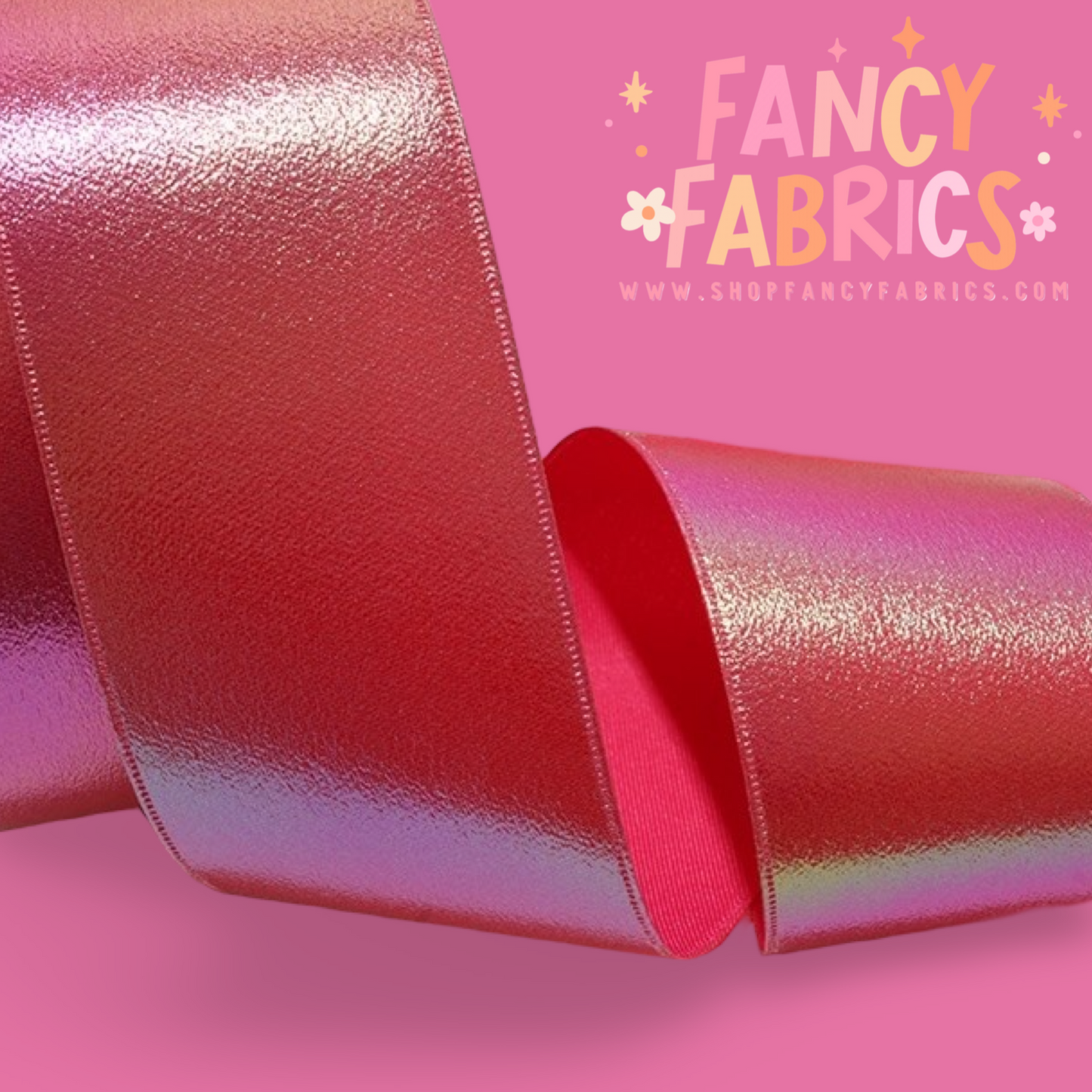 Rosé | 3" Single Sided | Holographic Ribbon | Ready To Ship
