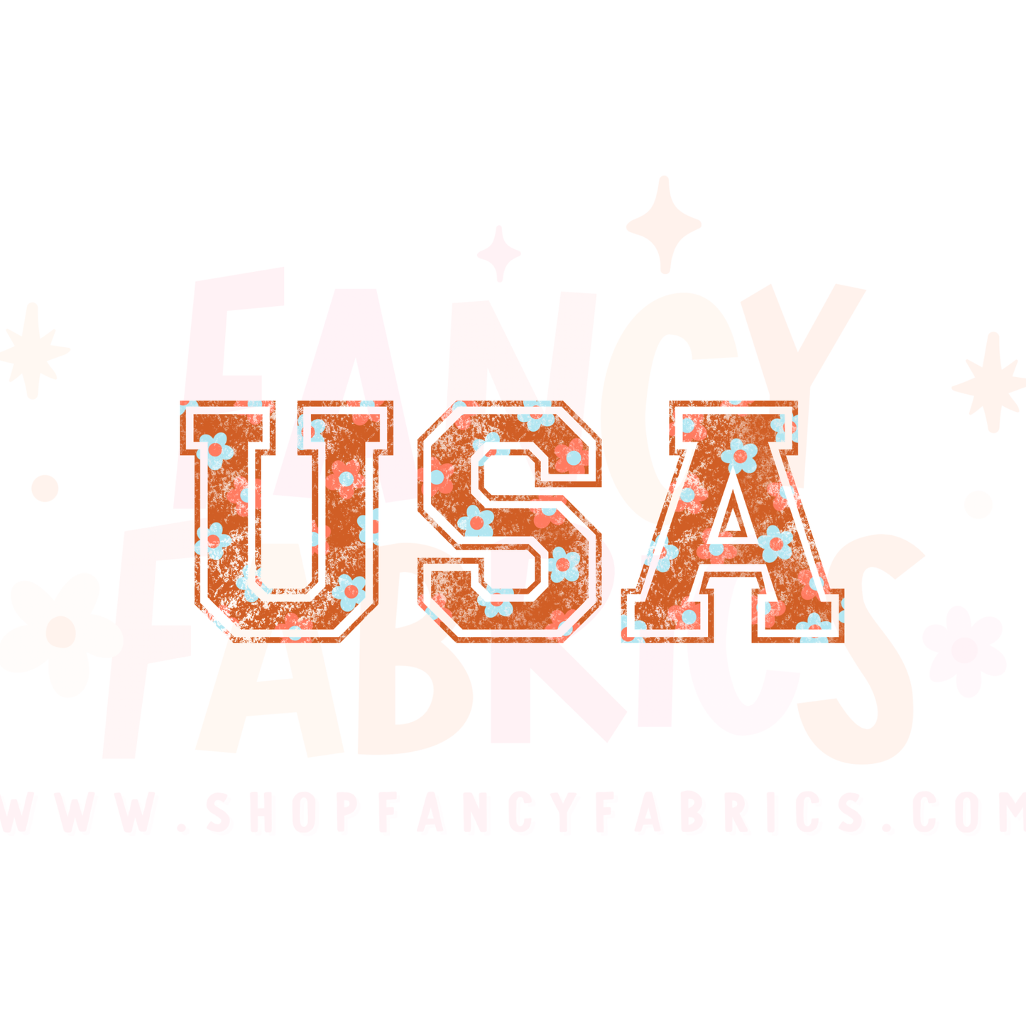 USA (Floral) | Toddler Size | DTF Transfer