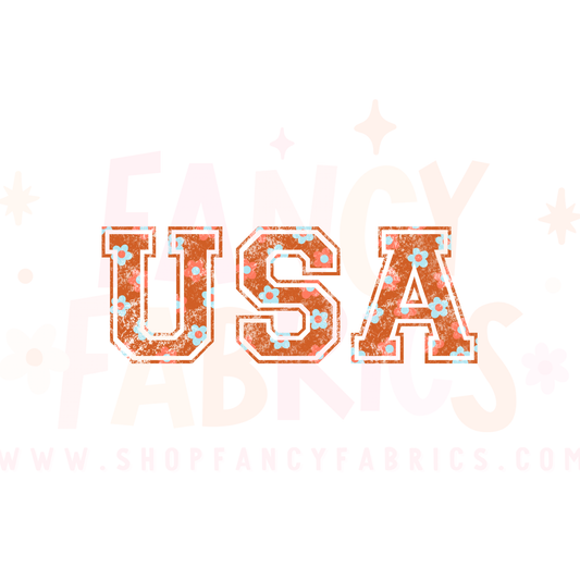 USA (Floral) | Toddler Size | DTF Transfer