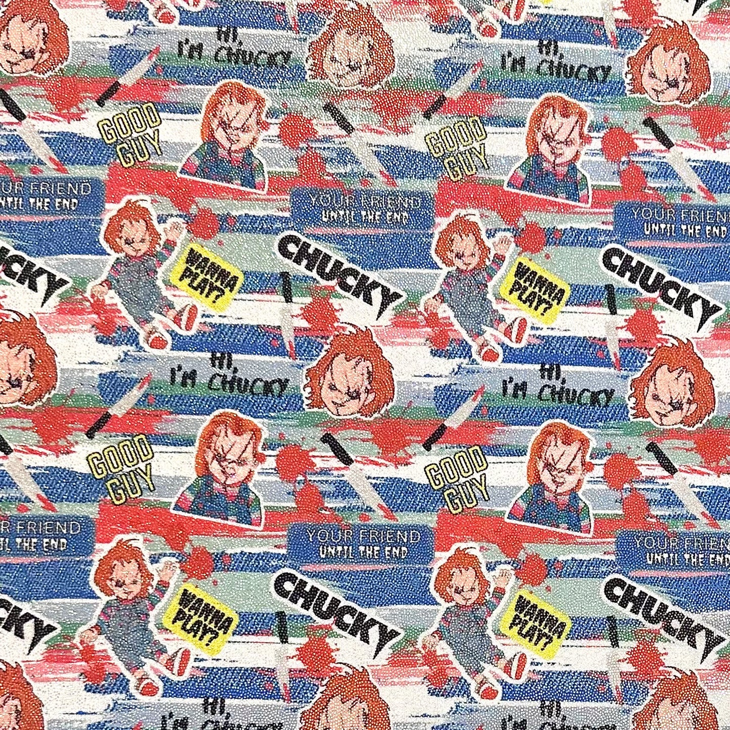 Chucky Brushstrokes | 4x4 Scaling | Printed Holographic | Ready To Ship