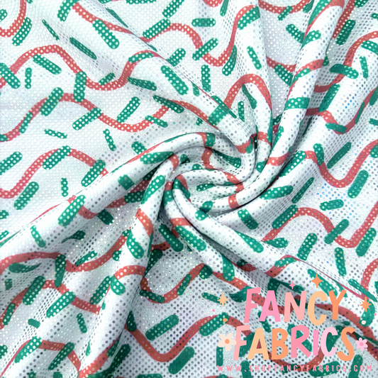 Christmas Cake Sprinkles | 4x4 Scaling | Printed Shattered Holographic | Ready To Ship