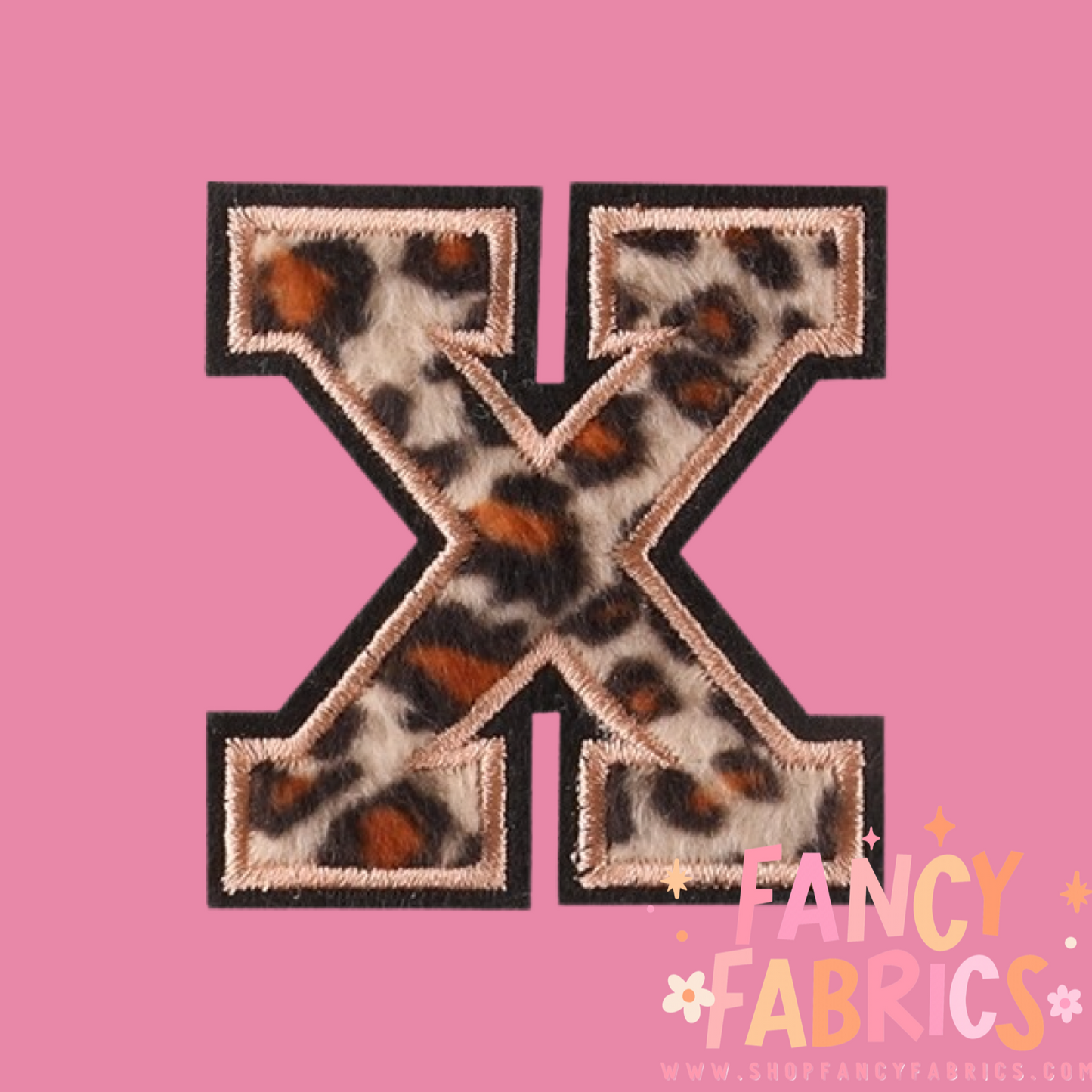 Letter X (Leopard) | Iron On Patch