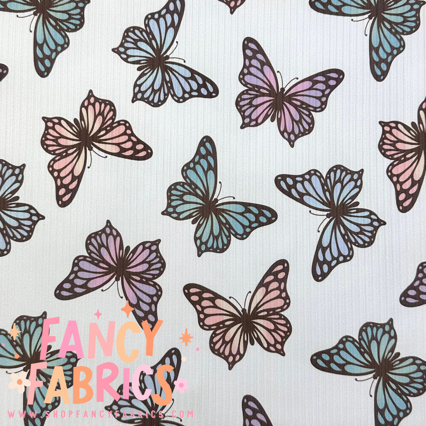 Colorful Butterflies | 8x8 Scaling | Skinny Rib | Ready To Ship