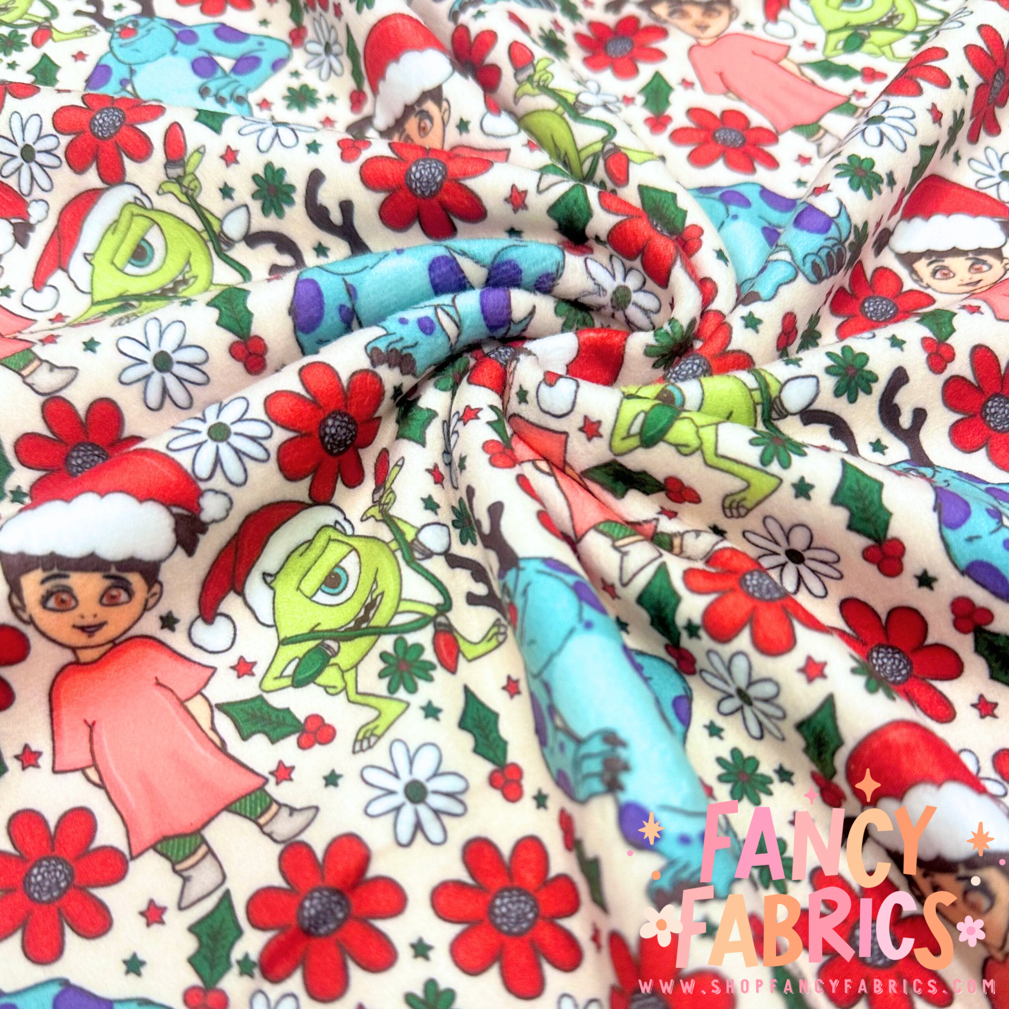 Xmas Monsters | Single Sided Minky | Ready To Ship