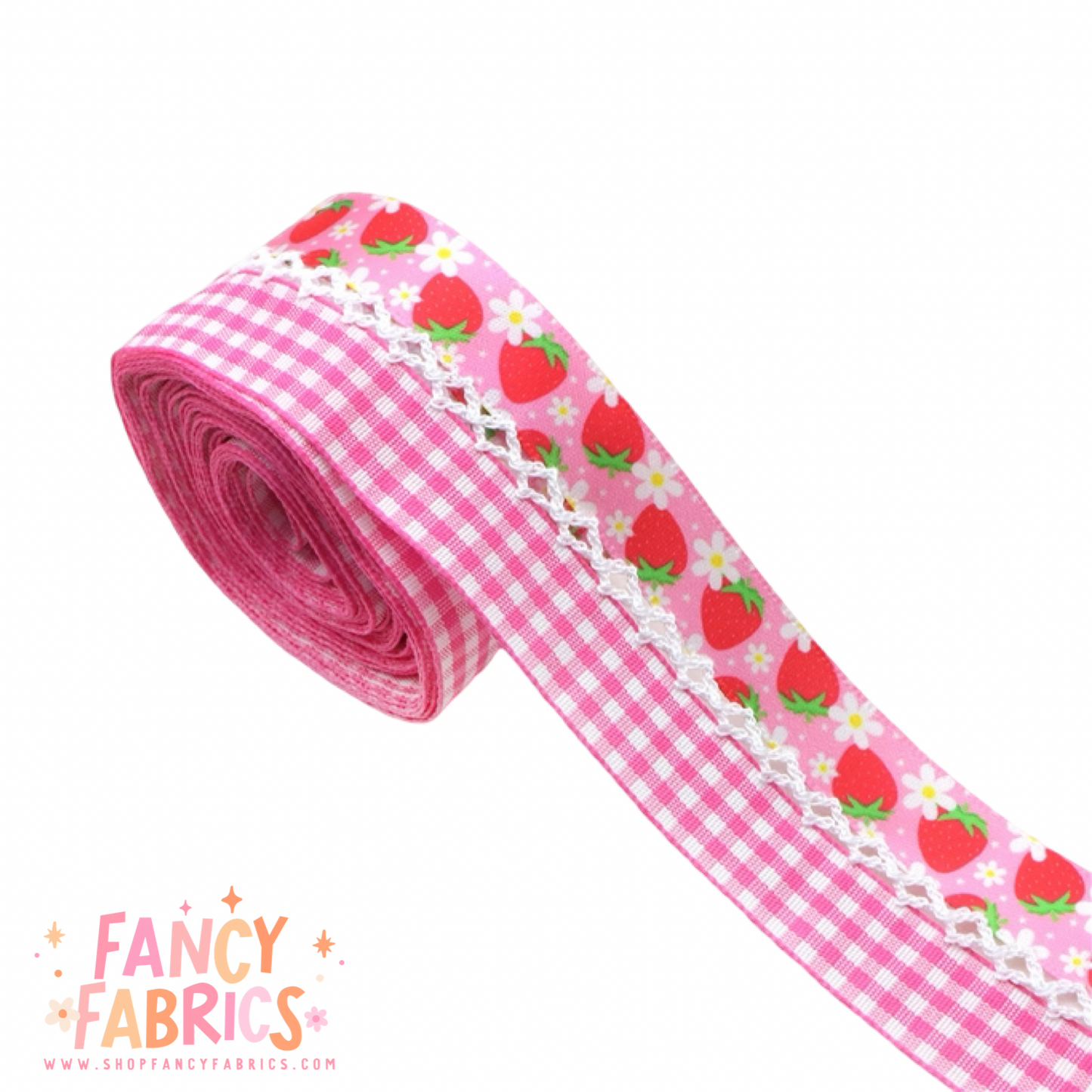 Strawberry Satin Ribbon | 1.25" Center Hook Ribbon | Ready To Ship