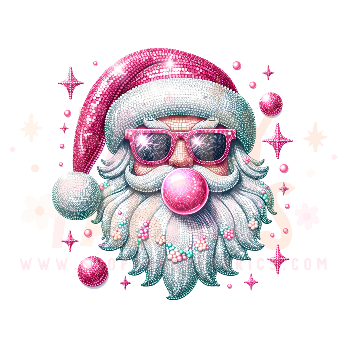 Rhinestone Santa | Child Size | DTF Transfer