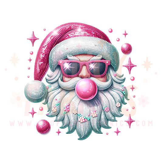 Rhinestone Santa | Child Size | DTF Transfer
