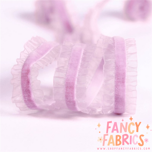 Lavender | Velvet Ruffle Trim