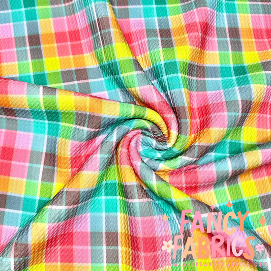 Christmas Rainbow Plaid | 4x4 Scaling | Bullet | Ready To Ship