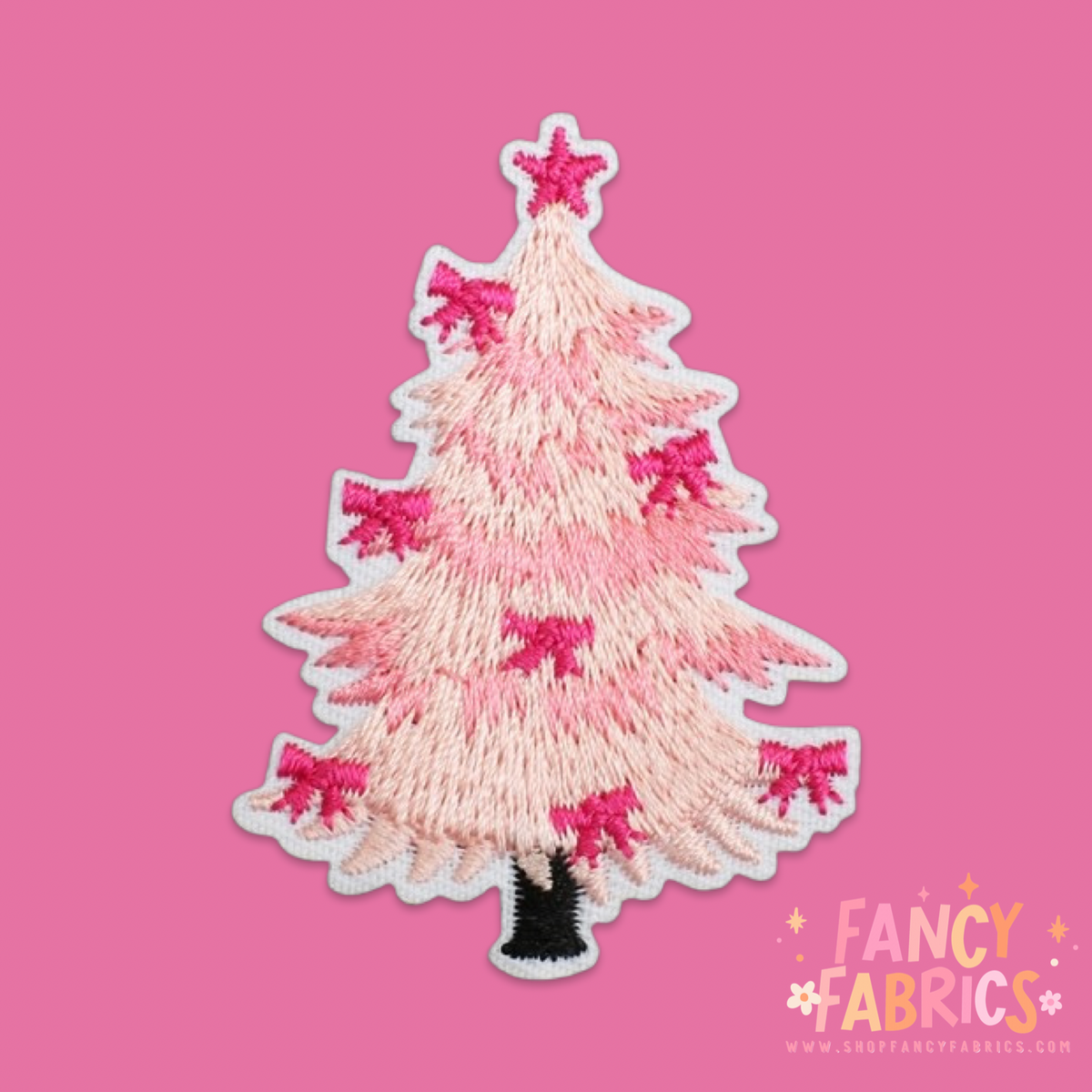 Pink Bow Tree | Iron On Patch