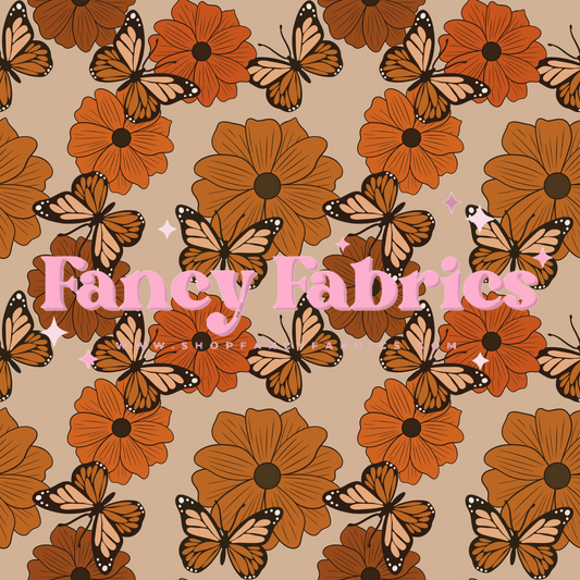 Fall Butterfly Floral | PREORDER | By The Yard