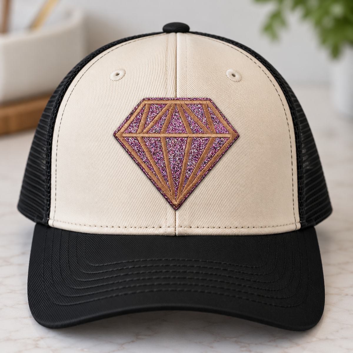 Gold Glitz Diamond | Iron On Patch