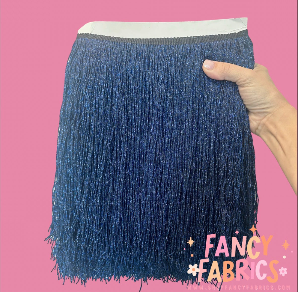 Navy Blue | XL Metallic Fringe | Ready To Ship
