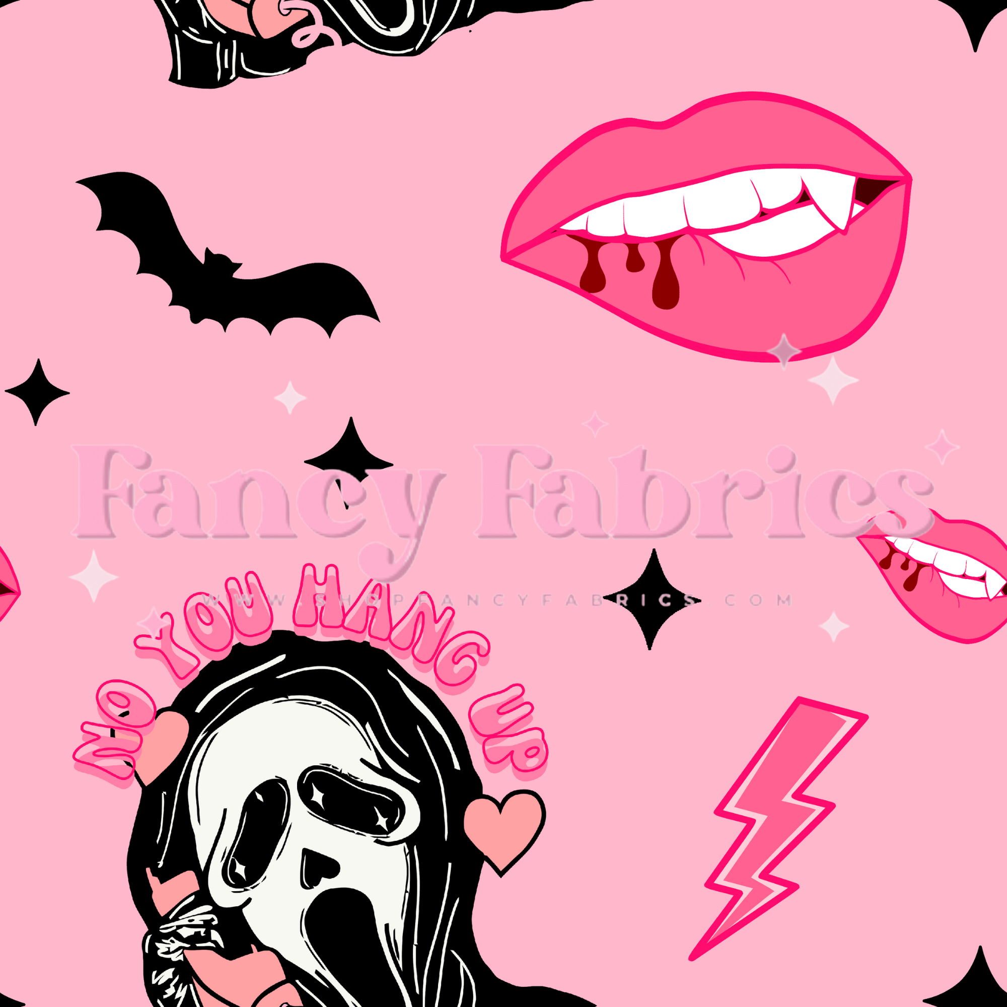 Ghostface 2 (Pink) | PREORDER | By The Yard – Fancy Fabrics