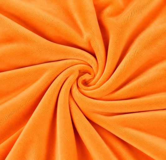 Bright Orange | Ultra Plush Stretch Velvet | Ready To Ship