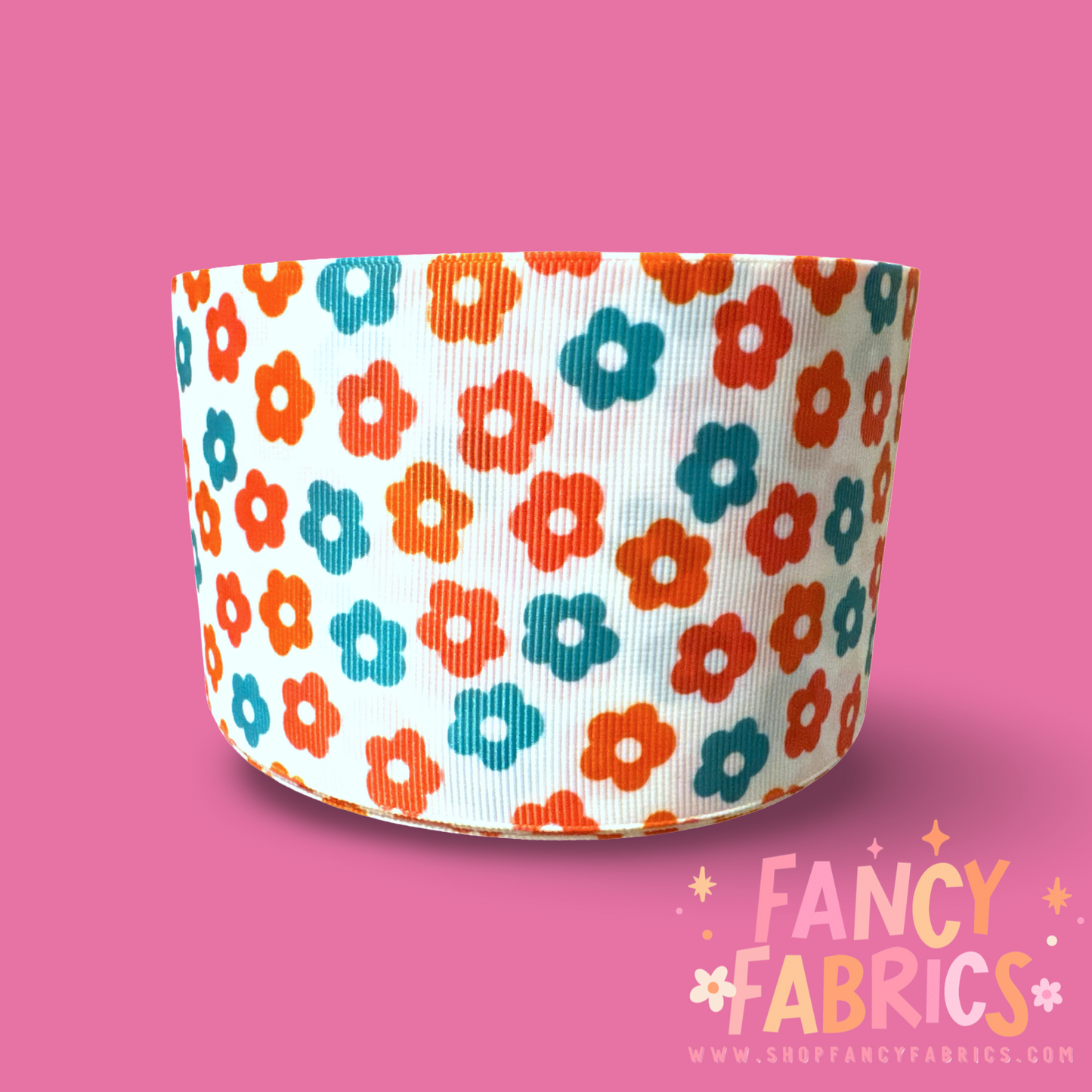 Simple Daisies | 3" Single Sided | Printed Ribbon | Ready To Ship