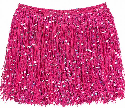 Pink | Sequin Fringe | By The Yard