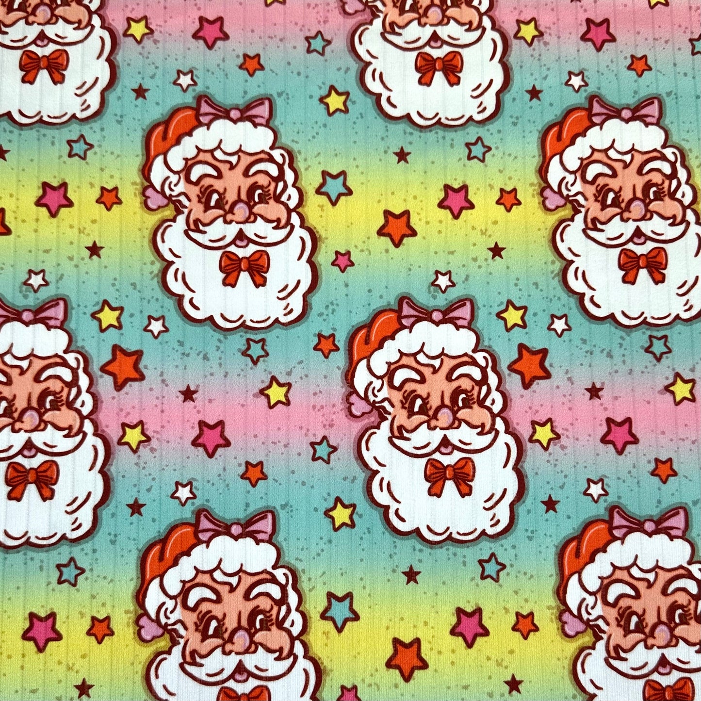 Ombré Santa | 6x6 | Brushed Rib | Ready To Ship